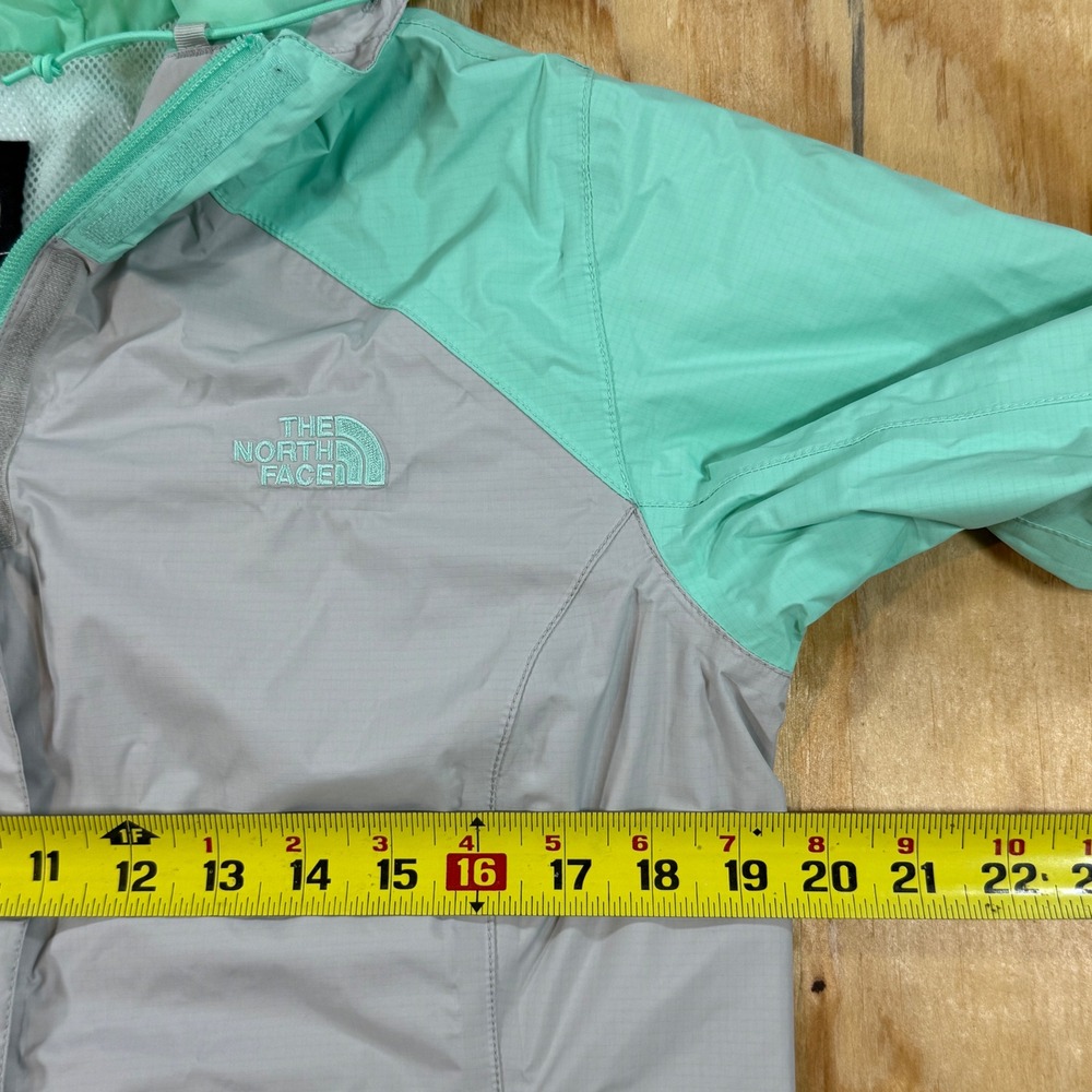 The North Face DryVent Rain Jacket Women's S Grey Mint Green Hooded Gorpcore - Picture 7 of 10